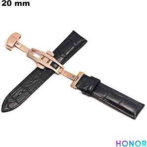 Venda de Bracelete Preto de 20 mm para Relógio Conectado em Couro Honor
