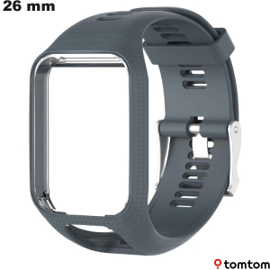 Armband TomTom Smartwatch 26mm Grau Silikon von hoher Qualität