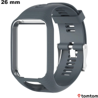 Armband TomTom Smartwatch 26mm Grau Silikon von hoher Qualität
