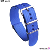 Bracelet Tissu pour montre Bleu Amazfit 22mm / Port Offert dès 20€