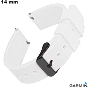 Garmin 14mm Silikon-Uhrarmband Weiß / Premium-Qualität