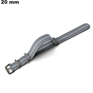 Grau Nylonarmband 20mm für Uhr \ Versand in 24h