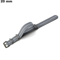 Grau Nylonarmband 20mm für Uhr \ Versand in 24h