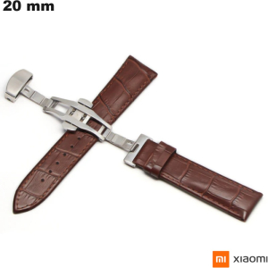 Armband 20mm Echt leer Xiaomi Bruin goedkope horloge
