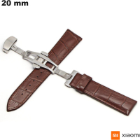 Armband 20mm Echt leer Xiaomi Bruin goedkope horloge