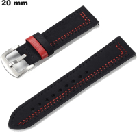 Armband Schwarz echte Leder 20mm ● Premium Qualität