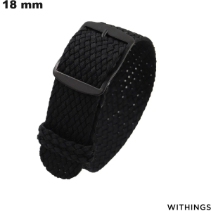 Uhrarmband für Withings 18 mm Nylon Schwarz: Schnelle Lieferung