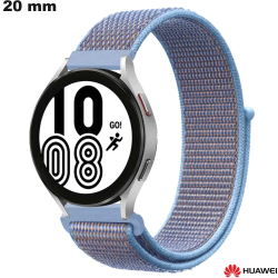 Pulseira 20mm Azul Huawei relógio Nylon