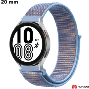 Armband 20mm Blau Huawei Uhr Nylon \ Premium Qualität