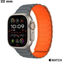 Armband Silicone voor Apple Watch 22mm zacht Grijs goedkoop