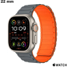 Bracciale in silicone per Apple Watch 22mm morbido grigio economico