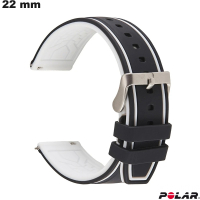 Bracciale per orologio Nero Polar Caucciu 22mm \ Spese di Spedizione 3,99€