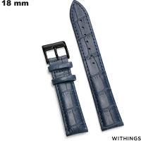 Armband 18mm Blau Echtes Leder Withings ● Kostenloser Versand
