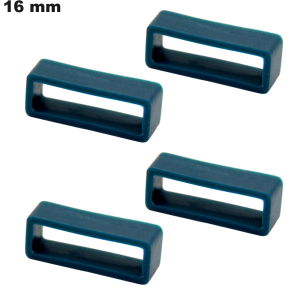 4 Schleifen Blau Gummi 16mm für Armband ● Kostenloser Versand ab 20€