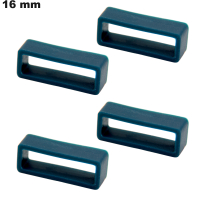 4 Schleifen Blau Gummi 16mm für Armband ● Kostenloser Versand ab 20€