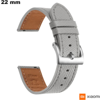 Acquista Bracciale Grigio Xiaomi 22mm per smartwatch in Vera Pelle
