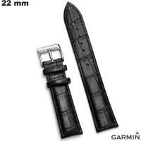Armband kaufen Schwarz Smartwatch Echtes Leder 22mm Garmin