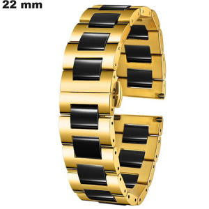Bracelete relógio Dourado 22mm Cerâmica - Qualidade Premium