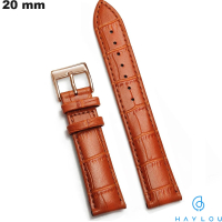 Bracciale Haylou Cuir véritable 20 mm Marrone / Spedizione Veloce