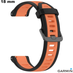 Bracciale Arancione 18mm Garmin Silicone per Orologio