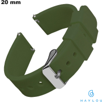Bracelet Vert Silicone 20mm Haylou de montre