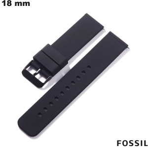 Vente Bracelet montre intelligente Silicone Fossil 18 mm Noir