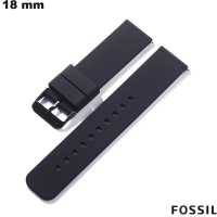 Vente Bracelet montre intelligente Silicone Fossil 18 mm Noir