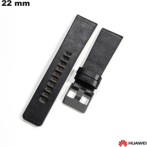 Bracciale per orologio intelligente 22mm Nero Pelle Huawei economico