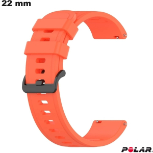 Bracciale 22mm Arancione Silicone per orologio Polar ● Spedizione Veloce
