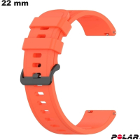 Bracciale 22mm Arancione Silicone per orologio Polar ● Spedizione Veloce