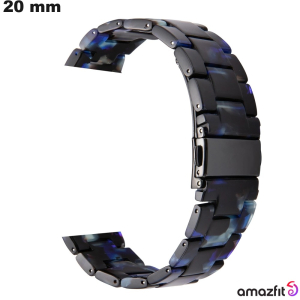Bracelet 20 mm Résine pour montre Amazfit Bleu  \  Livraison Rapide