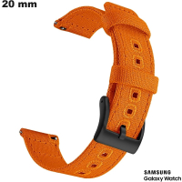 Vente Bracelet Tissu Orange montre intelligente Samsung 20 mm