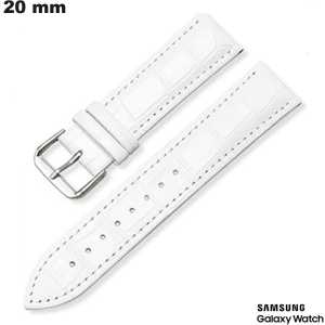 Armband Stijl croco horloge Samsung Wit Echt Leer goedkoop