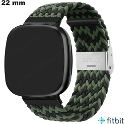 Bracelet 22mm FitBit Tissu montre Vert haute qualité