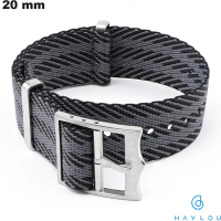 Bracelet tressé Haylou Nylon Gris 20mm de smartwatch pas cher