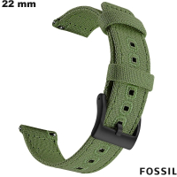 Bracciale Verde Tessuto 22 mm Fossile di orologio intelligente di qualità