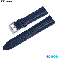 Bracciale in vera pelle blu per orologio Honor 22mm economico