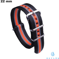 Bracelet Tissu Noir de smartwatch 22 mm Haylou (R8, RS3) de qualité