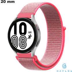 Bracelet Nylon Rose 20 mm Haylou montre connectée