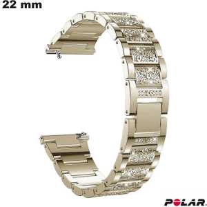 Sale of 22mm Gold Metal Bracelet for Polar Watch with Rhinestones