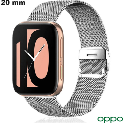 Bracelet Oppo Argenté 20 mm de smartwatch