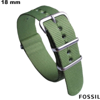 Bracelet de montre intelligente Fossil Nylon Vert 18 mm pas cher