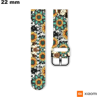 Koop 22 mm Floral Rubber Smartwatch Band Xiaomi