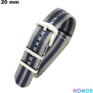 Vente Bracelet Tissu Honor 20mm montre connectée Gris Vente Bracelet Tissu Honor 20mm montre connectée Gris