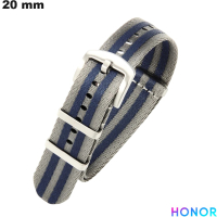 Venda de Bracelete de Tecido Honor 20mm para Relógio Inteligente Cinza