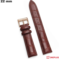 Bracciale in vera pelle marrone 22mm OnePlus ● Spedizione gratuita