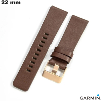 Pulsera de 22 mm de cuero auténtico Garmin marrón para smartwatch de calidad