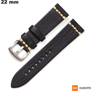 Bracciale da 22 mm per orologio in pelle vegana Xiaomi nero di qualità