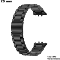 Bracelet Noir pour montre Samsung Acier Inoxydable 20mm pas cher