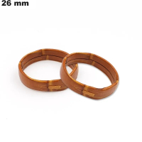 2 Passants Cuir véritable Marron pour montre 26 mm de qualité
